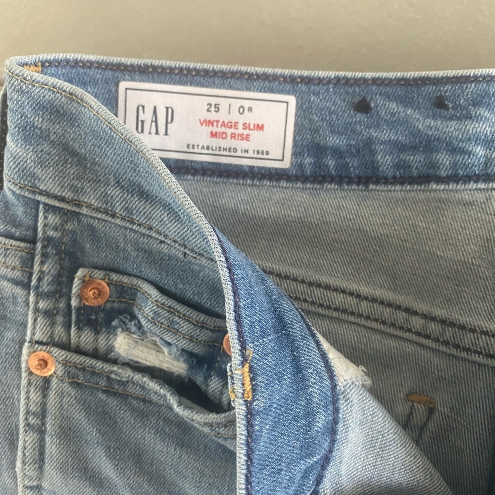 GAP Light Blue Vintage Slim Mid-Rise Jeans